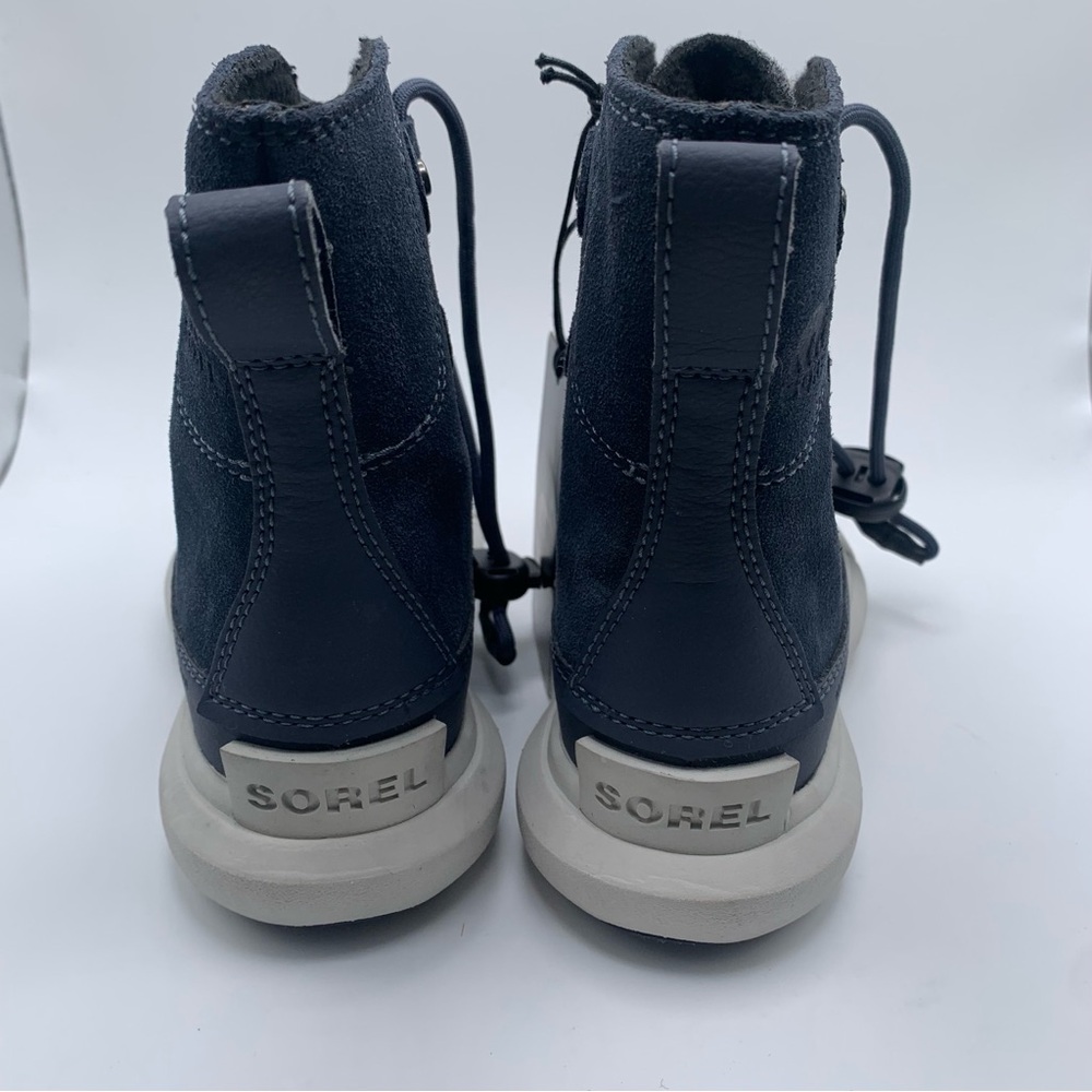 NWOB Sorel Kids Explorer Cozy toddler blue & grey snow boots size 9 NEW - Picture 4 of 9